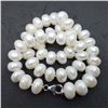 Image 3 : 17) STERLING SILVER FRESHWATER PEARL NECKLACE