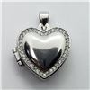 Image 2 : 1) STERLING SILVER CUBIC ZIRCONIA LOCKET PENDANT