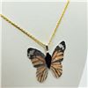 Image 2 : 101) BUTTERFLY SHAPED NATURAL LEAF NECKLACE