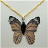 Image 3 : 101) BUTTERFLY SHAPED NATURAL LEAF NECKLACE