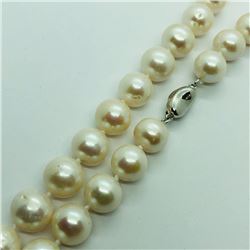 71) STERLING SILVER FRESHWATER PEARL NECKLACE