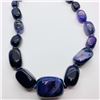 Image 1 : 90) AGATE NECKLACE