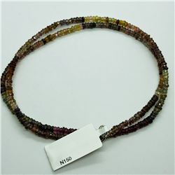 69) STERLING SILVER SAPPHIRE NECKLACE