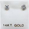 Image 5 : 72) 14K WHITE GOLD DIAMOND EARRINGS