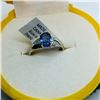 Image 3 : 82) 10K WHITE GOLD TANZANITE & DIAMOND RING
