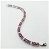 Image 5 : 50) STERLING SILVER 120 RUBY BRACELET