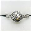 Image 5 : 44) 10K WHITE GOLD DIAMOND RING