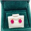 Image 3 : 68) 10K YELLOW GOLD RUBY EARRINGS