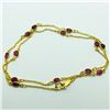 Image 1 : 52) GOLD PLATED STERLING SILVER RUBY NECKLACE