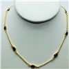 Image 5 : 52) GOLD PLATED STERLING SILVER RUBY NECKLACE