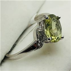 23) 10K COLOR CHANGING SULTANITE & DIAMOND RING