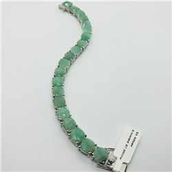 5) STERLING SILVER EMERALD BRACELET