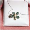 Image 1 : 2) 14K ALEXANDRITE & DIAMOND PENDANT W/ 10K CHAIN