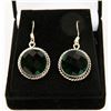 Image 1 : #115-CHROME DIOPSIDE GEMSTONE EARRINGS