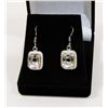 Image 1 : #86-WHITE TOPAZ GEMSTONE EARRING