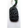 Image 2 : NATURAL GREEN HAND CARVED JADE DRAGON PENDANT