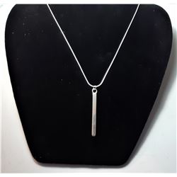 STAMPED 925 STERLING SILVER 1.75" LONG PENDANT