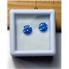 Image 1 : LOT OF 2 MATCHED ROUND OCEAN BLUE ZIRCON
