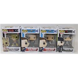 LOT OF 4 FUNKO POPS.