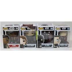LOT OF 4 FUNKO POPS.