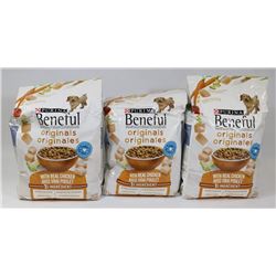 3 BAGS OF PURINA BENEFUL ORIGINALS DOGFOOD.