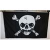 Image 1 : SKULL AND CROSS BONES FLAG (5' X 3')