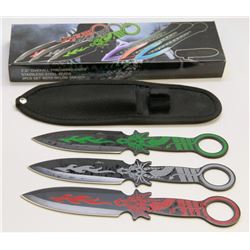 NEW! 7.5" 3PCS THROWING KNIVES