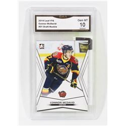 CONNOR MCDAVID GRADED 10 "DRAFT" ROOKIE CARD.