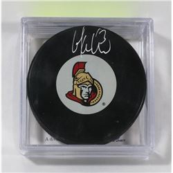 OTTAWA SENATORS MARC METHOT SIGNED HOCKEY PUCK