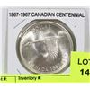 Image 1 : 1867-1967 CANADIAN GOOSE SILVER DOLLAR.