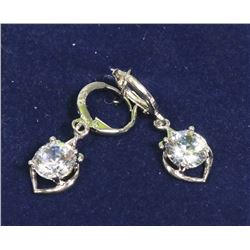 PAIR OF 925 STERLING SILVER EARRINGS WITH LARGE