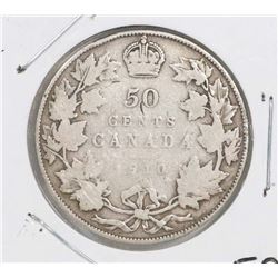 CANADA 1910 FIFTY CENT COIN.