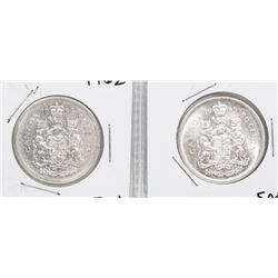 CANADA FIFTY CENT COINS  1962 AND 1965.