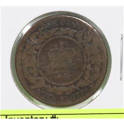 1861 NOVA SCOTIA ONE CENT COIN.
