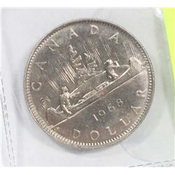 1968 CANADIAN CANOE $1.00 COIN.