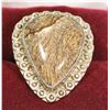 Image 1 : PICTURE JASPER SIZE 8.5 RING SET IN .925 SILVER.