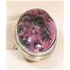 Image 1 : RHODINITE STONE RING SET IN .925 SILVER SIZE 6.