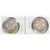 Image 1 : 1917 & 1919 NEWFOUNDLAND 25 CENT COINS.