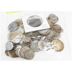 LOT OF ASSORTED WORLD COINS.