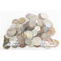 LOT OF ASSORTED WORLD COINS.