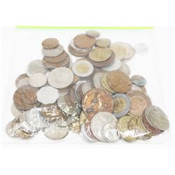 LOT OF ASSORTED WORLD COINS.