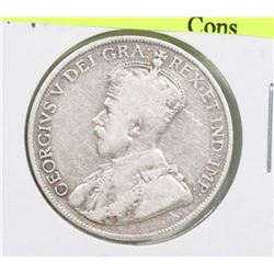 1916 CANADIAN 50 CENT COIN.