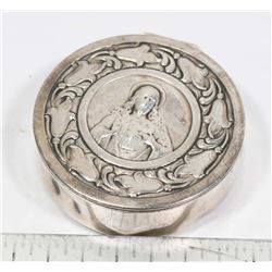 SILVER PILL CONTAINER.