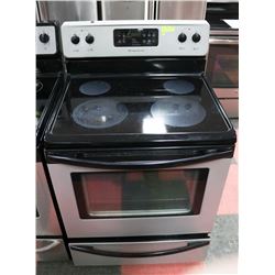 FRIGIDAIRE SILVER STOVE, 30"X25"X37".