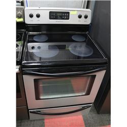 FRIGIDAIRE SILVER STOVE, 30"X25"X37".