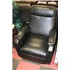 Image 1 : BLACK LEATHERETTE HIGHBACK RECLINER -