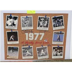 1977 NEW YORK YANKEES 16X20 PHOTO WITH COA SIGNED