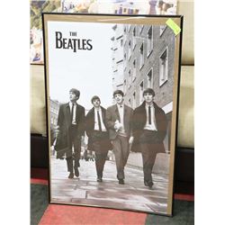 BEATLES POSTER IN FRAME