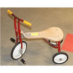 METAL AND WOOD TRICYCLE.