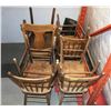 Image 1 : LOT OF 8 ANTIQUE WOOD CHAIRS